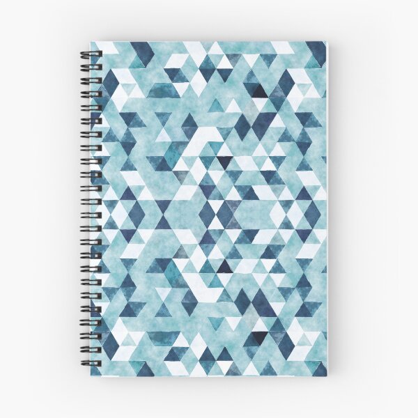 Item preview, Abstract Geometric Watercolor Triangle Pattern in Sea Blue designed and sold by Petra Lang.