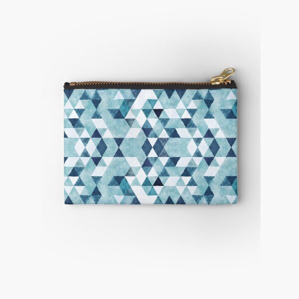 Item preview, Abstract Geometric Watercolor Triangle Pattern in Sea Blue designed and sold by Petra Lang.