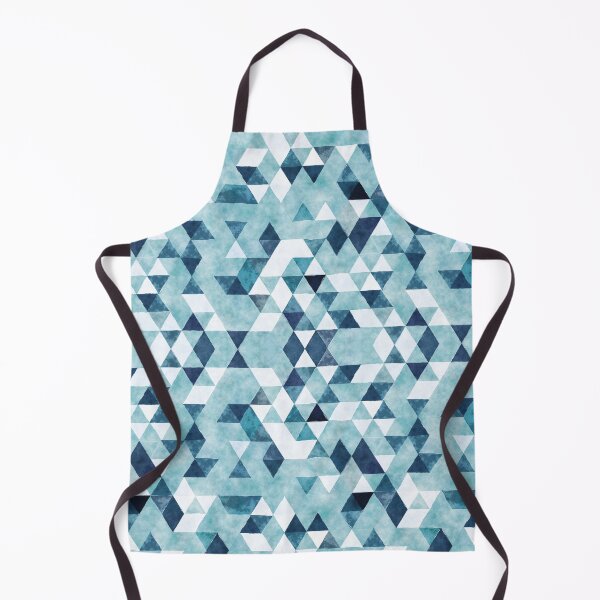 Item preview, Abstract Geometric Watercolor Triangle Pattern in Sea Blue designed and sold by Petra Lang.