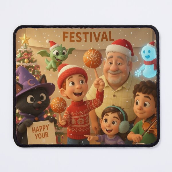 Item preview, Winter Wonderland Family Festival – Cute Holiday Cartoon Design designed and sold by Moatasem Abo alrob.
