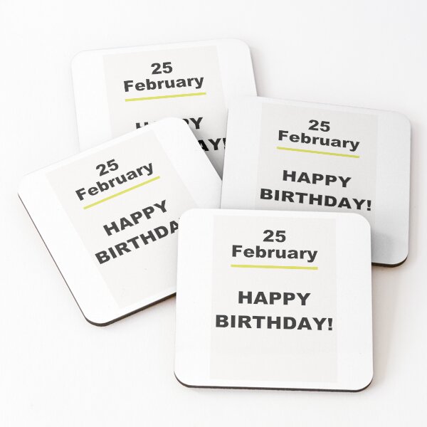 Item preview, Minimalist Happy Birthday Design — February 25 designed and sold by ariksworld.
