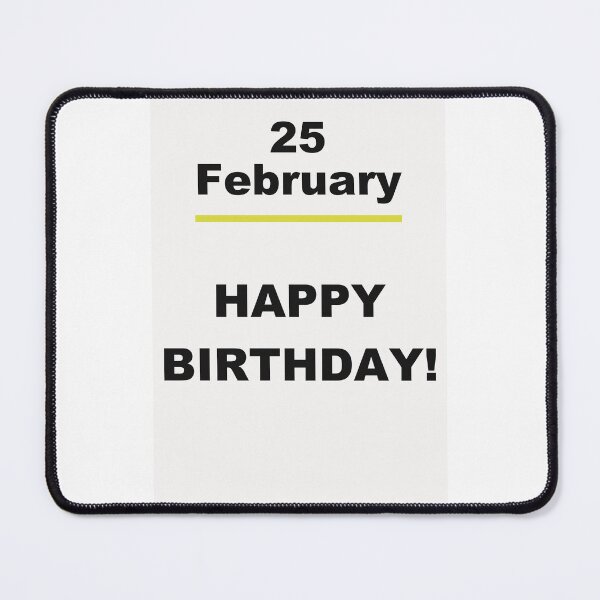 Item preview, Minimalist Happy Birthday Design — February 25 designed and sold by ariksworld.