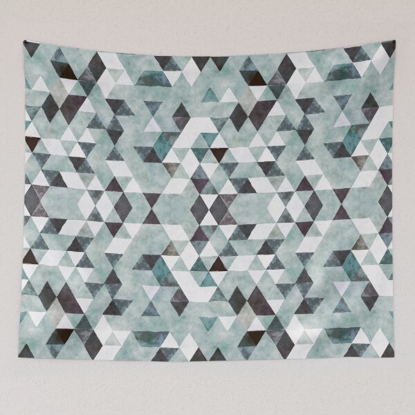 Item preview, Abstract Geometric Watercolor Triangle Pattern in Gray designed and sold by Petra Lang.