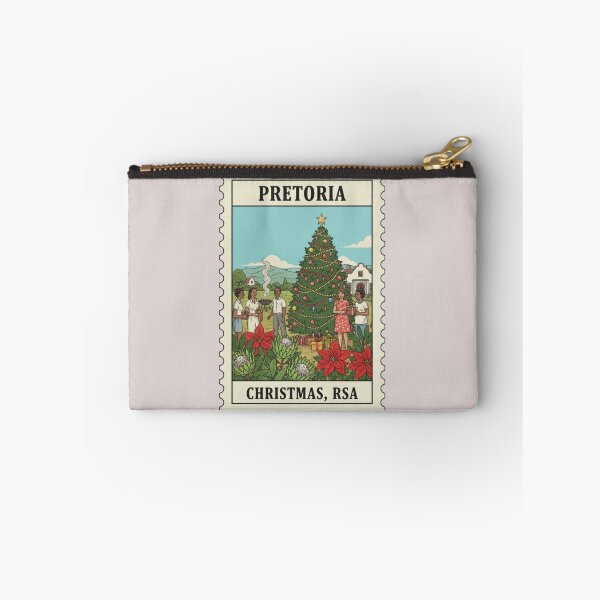 Item preview, Vintage Pretoria South Africa Christmas Stamp Illustration designed and sold by allaboutstamps.