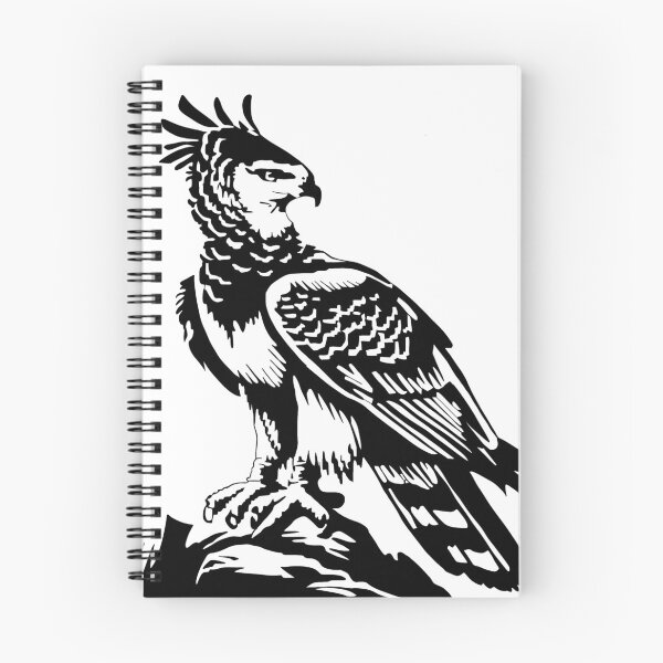 Item preview, Wild Raptor Majesty – Detailed Black & White Wildlife Illustration designed and sold by RivendellBird.