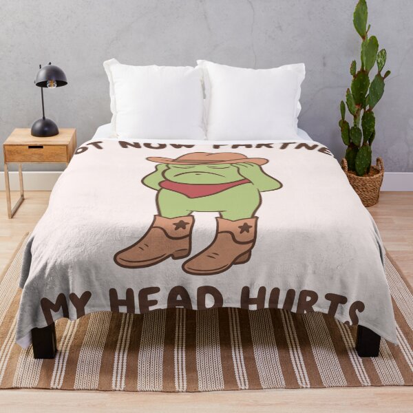 Item preview, Not Now Partner My Head Hurts Cowboy Frog designed and sold by kaybowzie.