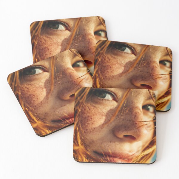 Item preview, Enchanted Freckled Gaze: Sunset Muse Portrait designed and sold by DigitalArtKiosk.