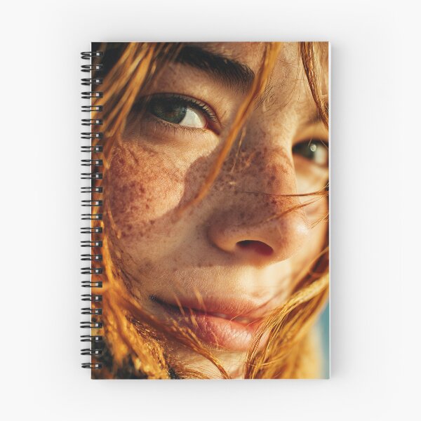Item preview, Enchanted Freckled Gaze: Sunset Muse Portrait designed and sold by DigitalArtKiosk.
