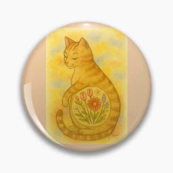 Item preview, purr in bloom designed and sold by Cushion-Crafts.