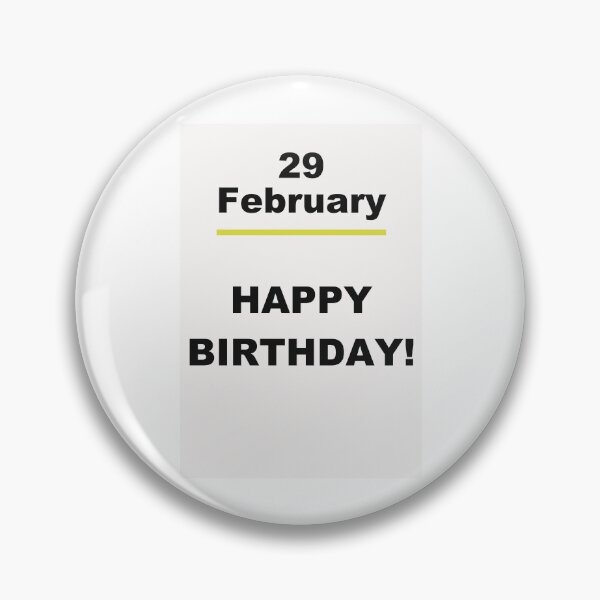 Item preview, Minimalist Happy Birthday Design — February 29 designed and sold by ariksworld.
