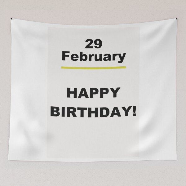 Item preview, Minimalist Happy Birthday Design — February 29 designed and sold by ariksworld.