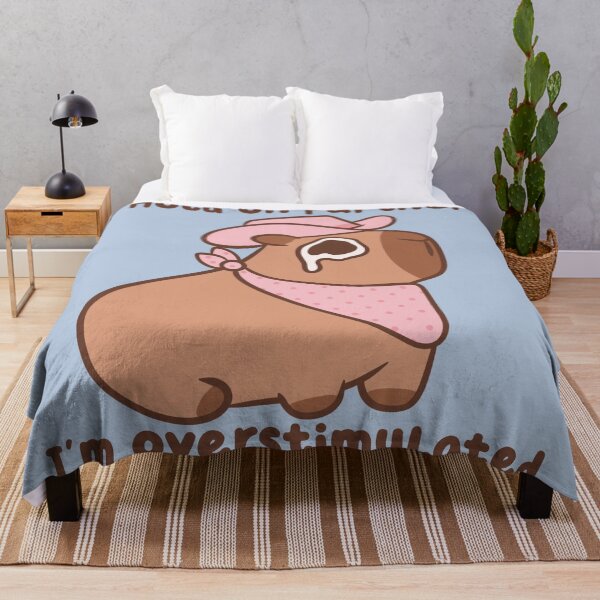 Item preview, Hold On Partner I'm Overstimulated Cowboy Capybara designed and sold by kaybowzie.