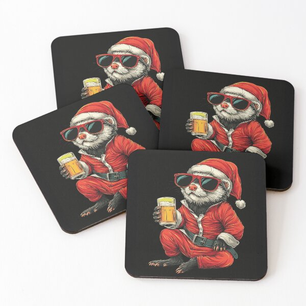Item preview, Funny Santa Ferret Beer Christmas Holiday designed and sold by k3rstman1.