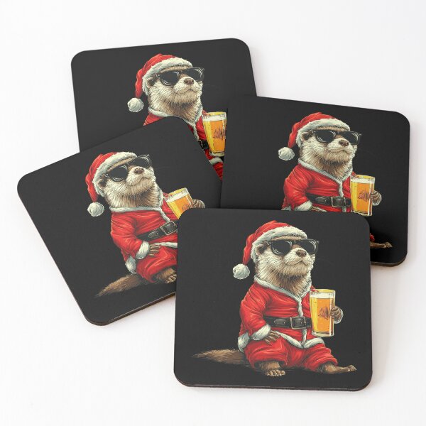 Item preview, Santa Otter Sunglasses Beer Holiday designed and sold by k3rstman1.
