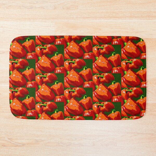 Item preview, Fun Bold Bright - Hot Bell Peppers Print in Red and Green designed and sold by ABG Inspirational Art.