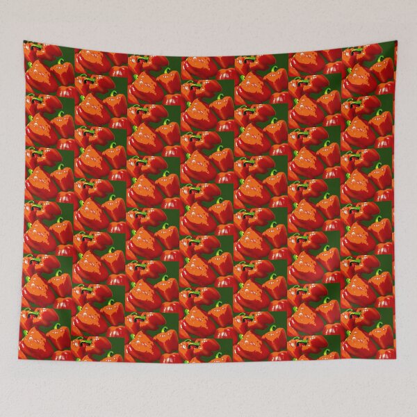 Item preview, Fun Bold Bright - Hot Bell Peppers Print in Red and Green designed and sold by ABG Inspirational Art.