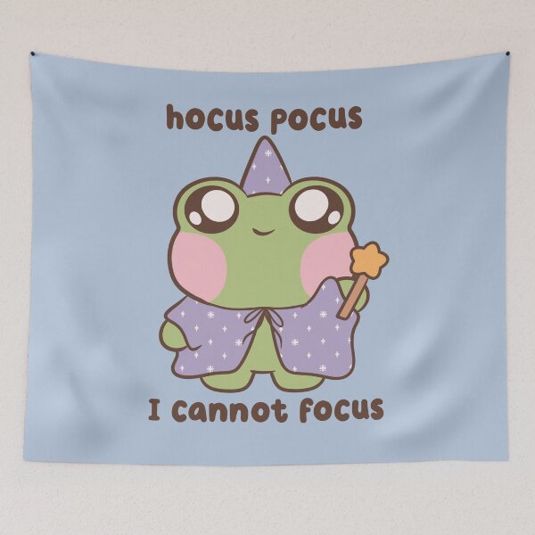 Item preview, Hocus Pocus I Cannot Focus Magic Frog designed and sold by kaybowzie.