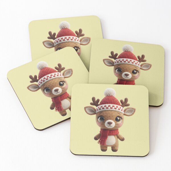 Item preview, Cute Crochet Reindeer Christmas Design designed and sold by PrintandJoy.