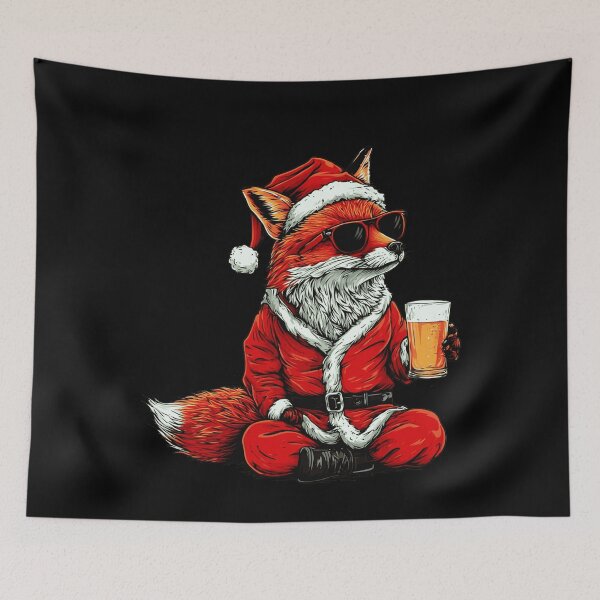 Item preview, Cool Santa Fox Beer Christmas Holiday Party designed and sold by k3rstman1.