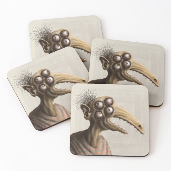 Item preview, Four-Eyed Mutant Creature – Surreal Monster Art designed and sold by randomslife.