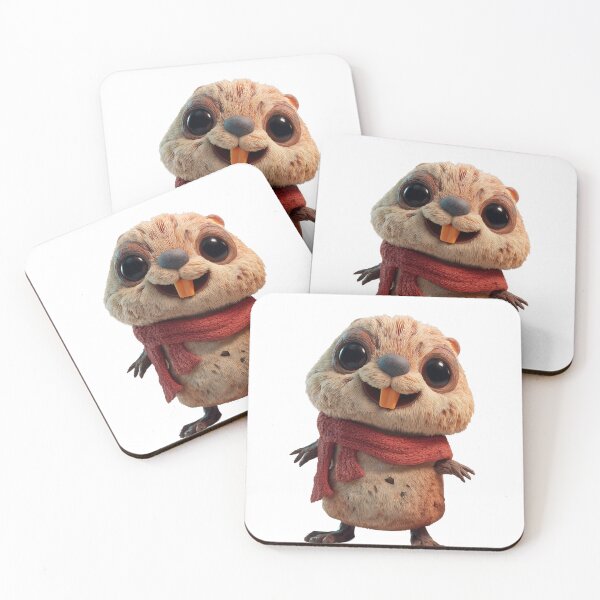 Item preview, Scruffy Winter Rodent: Cozy Scarf Survivor designed and sold by DigitalArtKiosk.