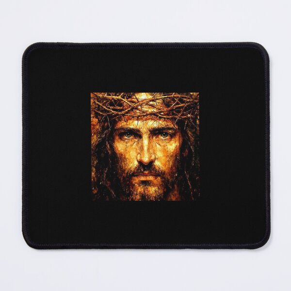 Item preview, Crown of Thorns Jesus Sacred Portrait Spiritual Religious Illustration designed and sold by clarabersetart.