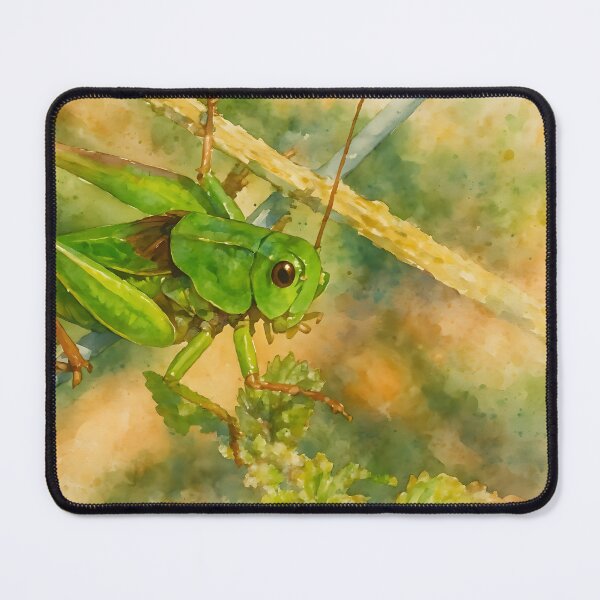 Item preview, Watercolor Art of a Green Grasshopper – Nature Wildlife designed and sold by M.ALK.Watercolor.