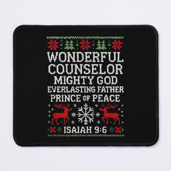 Item preview, Isaiah 9:6 Wonderful Counselor Mighty God Everlasting Father Prince of Peace designed and sold by plushism.