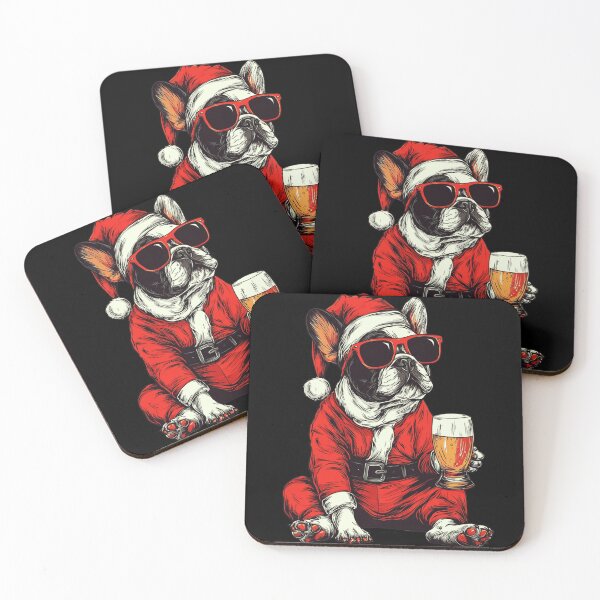 Item preview, Cool French Bulldog Santa Beer Christmas designed and sold by k3rstman1.