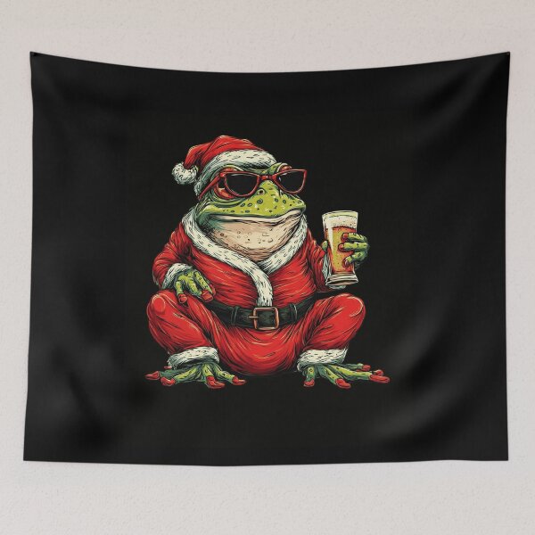 Item preview, Cool Santa Frog Drinking Beer Christmas Party designed and sold by k3rstman1.