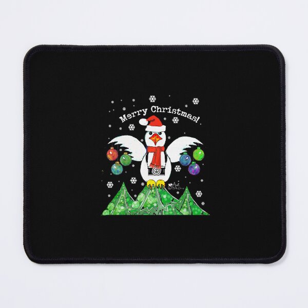 Item preview, Merry Christmas Watercolor Chicken Funny Festive Holiday Illustration designed and sold by clarabersetart.