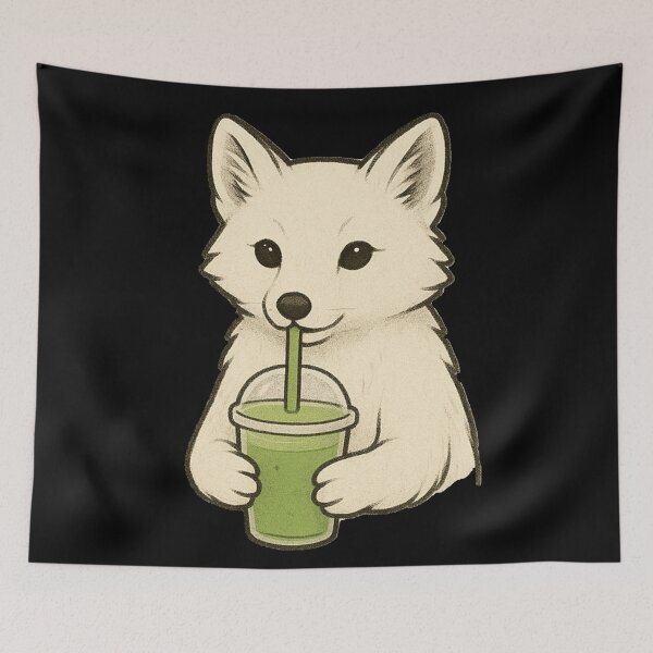 Item preview, drink matcha with Arctic Fox designed and sold by Ach&Koor.