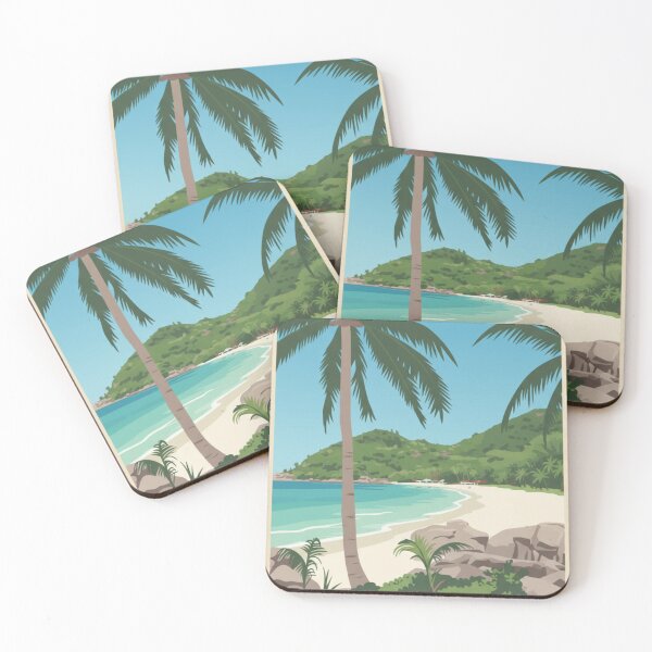 Item preview, Koh Phangan Vintage Travel Art - Bottle Beach - Thailand designed and sold by Wanderprintt.
