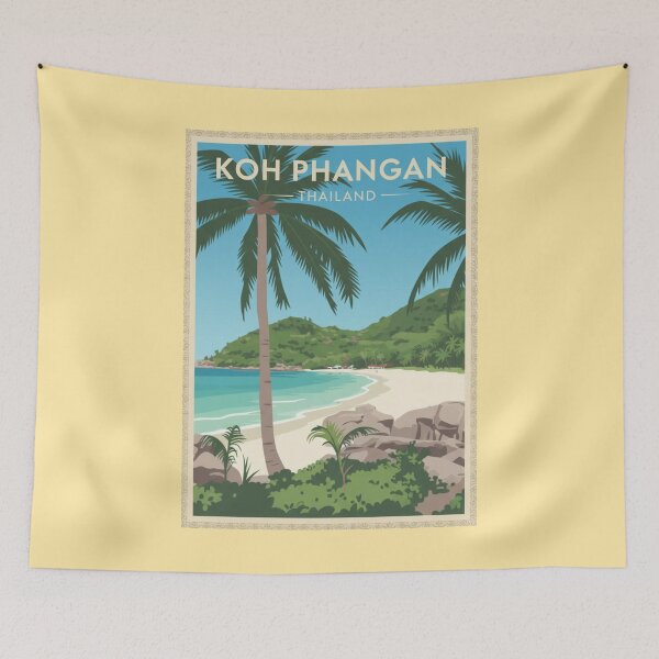 Item preview, Koh Phangan Vintage Travel Art - Bottle Beach - Thailand designed and sold by Wanderprintt.