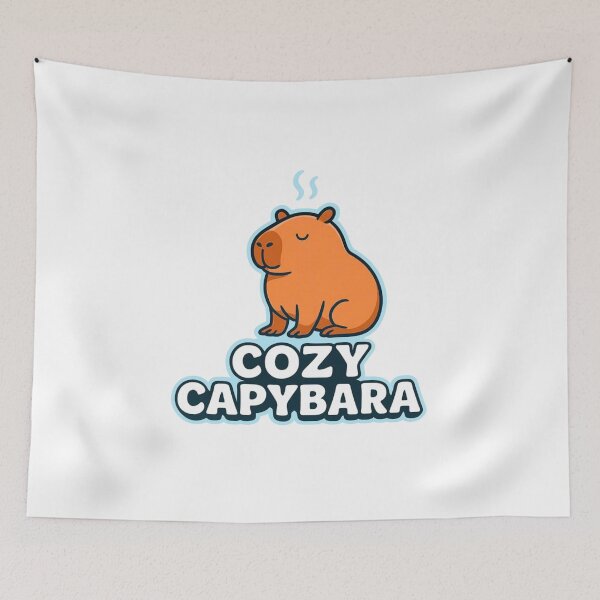 Item preview, Capybara Cozy Glow Aesthetic – Cute Winter Animal Art designed and sold by bilal sibgui.