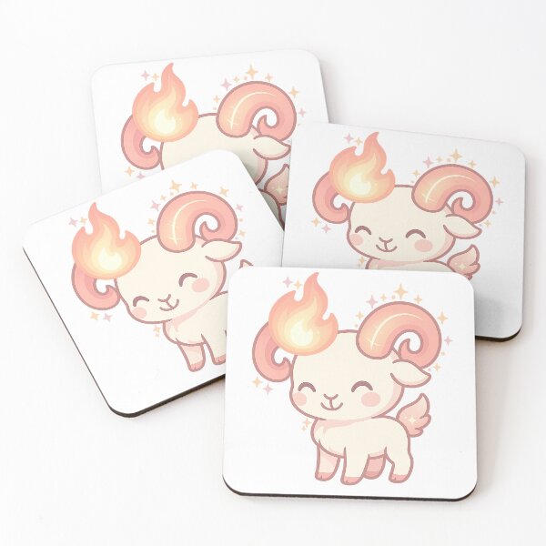 Item preview, Aries Blush Ram Flame | Cute Zodiac Sticker | Kawaii Astrology Sign | Aries Art | Astrology Art designed and sold by HerDreamCodes.