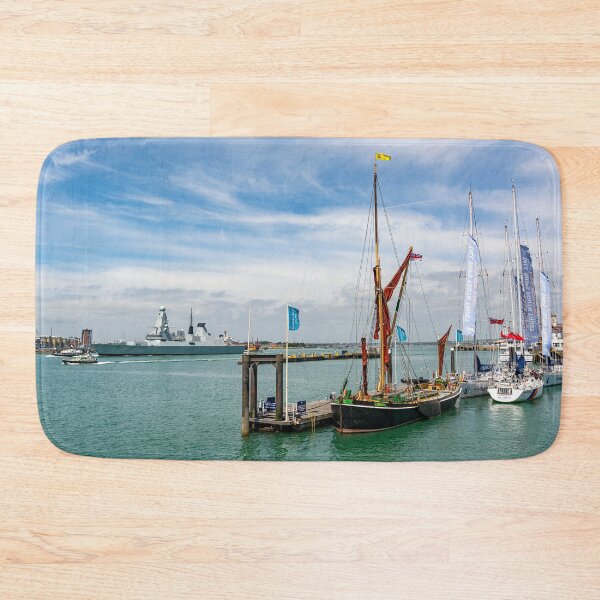 Item preview, Thames Barge 'Alice' with HMS Duncan designed and sold by HazyApplePhoto.