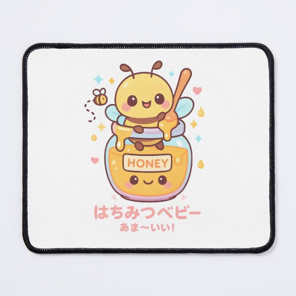 Item preview, Sweet Honey Bee Jar – Cute Kawaii Bee in Pastel Honey Bottle designed and sold by Snackwear Apparel.