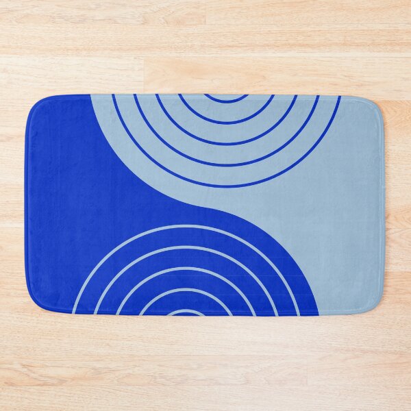 Item preview, Midcentury Modern Rainbow Lines Pattern 1.6 in cobalt Blue designed and sold by nineFlorals.