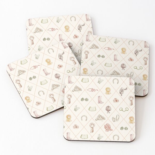 Item preview, Stylish Beige Pastel Horse Riding Equestrian Diamond Pattern designed and sold by tanjica.