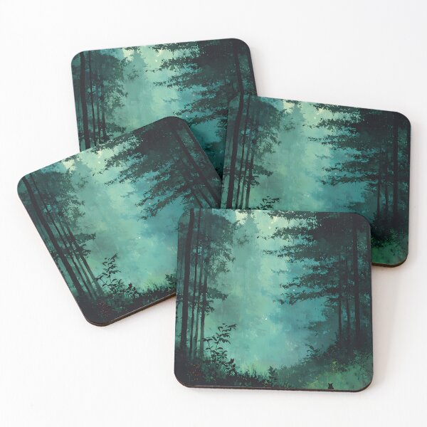 Item preview, Misty Forest with Black Cat designed and sold by Pir8prints.