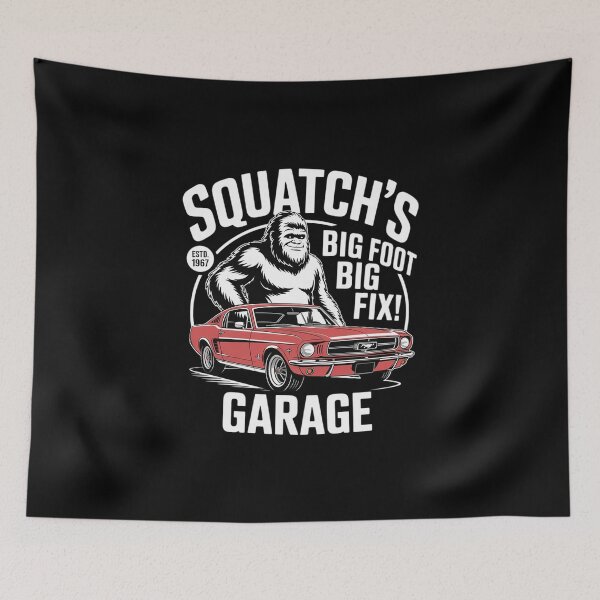 Item preview, Squatch's Garage – Sasquatch Bigfoot Car designed and sold by MicanCuteStore.