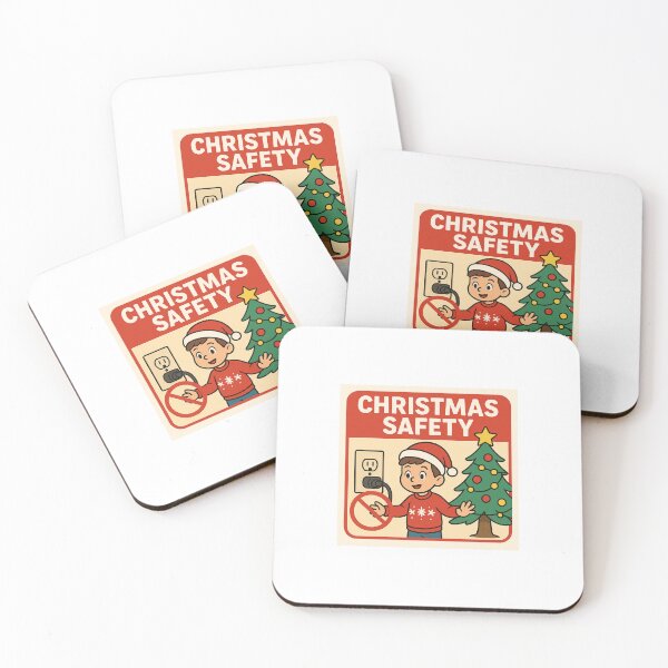 Item preview, Christmas Safety Sticker – Cute Holiday Safety Reminder for Kids & Families designed and sold by Moatasem Abo alrob.