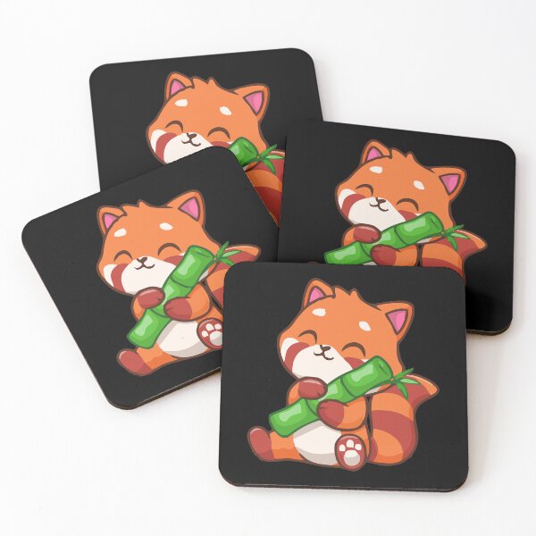 Item preview, Cute Red Panda Hugging Bamboo – Adorable Wildlife Illustration designed and sold by T-Chou.