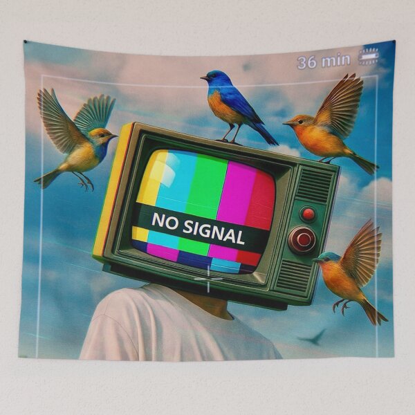 Item preview, Disconnected Daydream: Surreal Retro TV Head Art designed and sold by seamless.