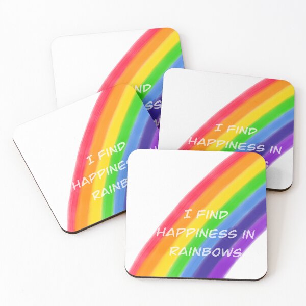 Item preview, I Find Happiness in Rainbows – Bright Rainbow Art designed and sold by SaraInColour.