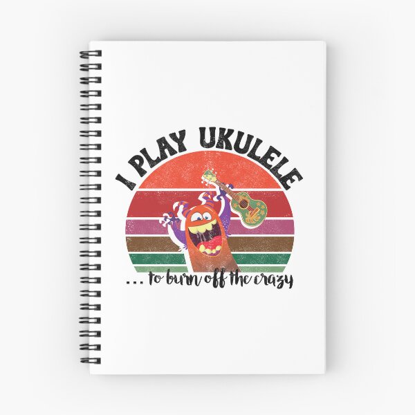 Item preview, I play Ukulele to burn off the crazy - retro sunset designed and sold by UkeverseGifts.