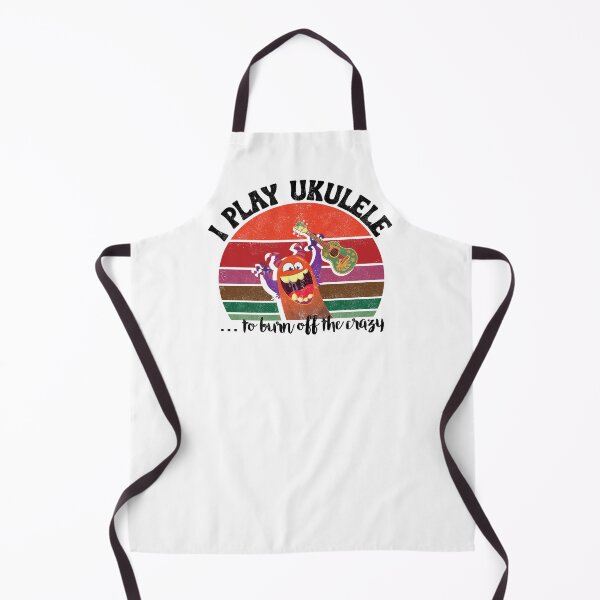 Item preview, I play Ukulele to burn off the crazy - retro sunset designed and sold by UkeverseGifts.