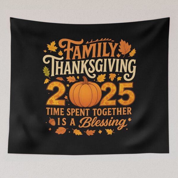 Item preview, Family Thanksgiving 2025 Time Spent Together Is Blessing  designed and sold by hemagamo.