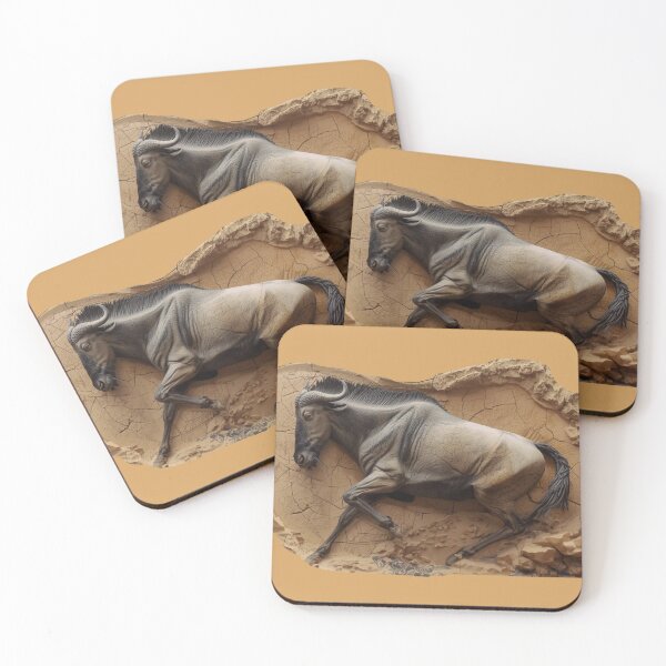 Item preview, Wildebeest Migration — Earthbound Wild Energy Symbolic Art designed and sold by SavannaStrikes.